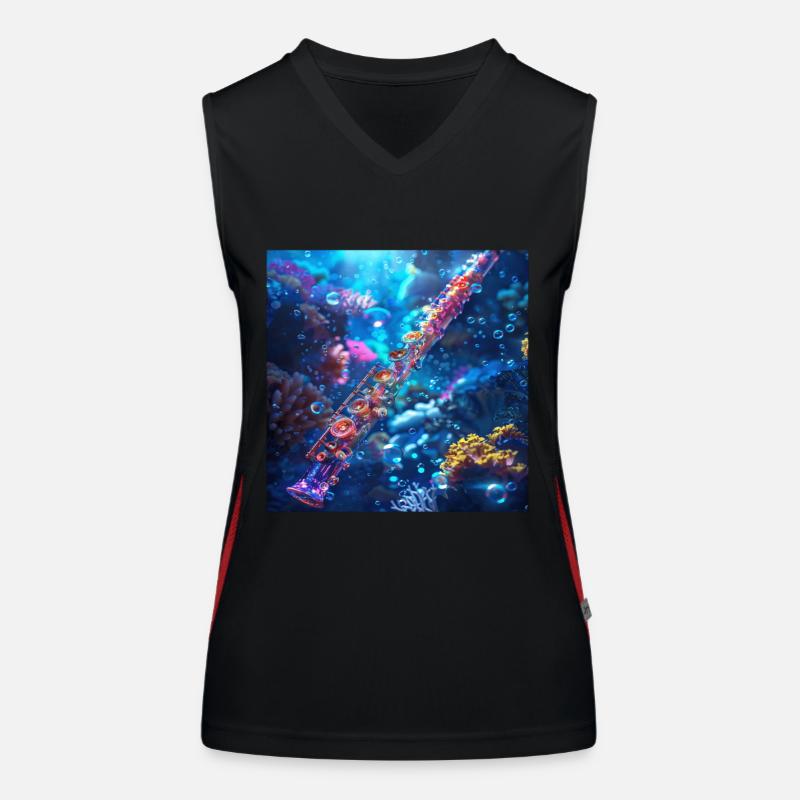 Querflöte Funktionelles Kontrast-Tank Top für Frauen