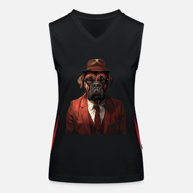 Bullmastiff Funktionelles Kontrast-Tank Top für Frauen