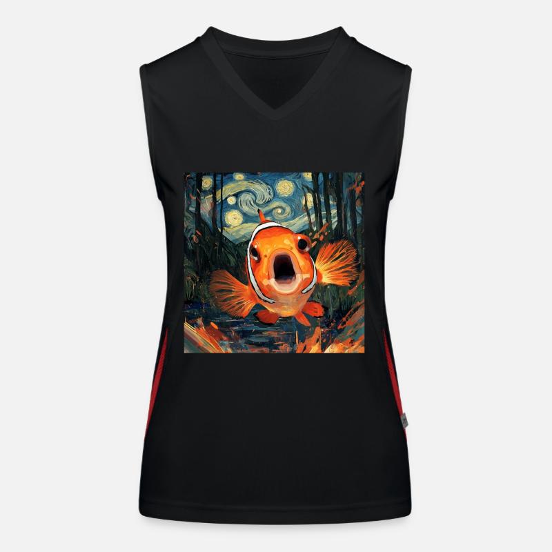 Clownfisch Funktionelles Kontrast-Tank Top für Frauen