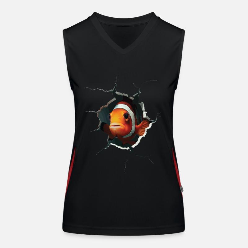 Clownfisch Funktionelles Kontrast-Tank Top für Frauen