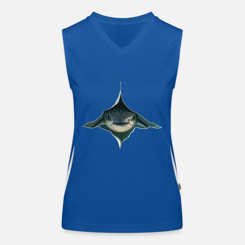 Stachelrochen Funktionelles Kontrast-Tank Top für Frauen