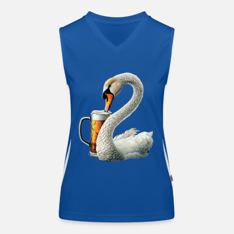 Schwanen Bier Funktionelles Kontrast-Tank Top für Frauen