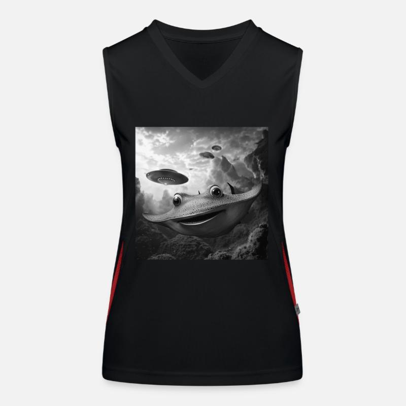Stachelrochen Funktionelles Kontrast-Tank Top für Frauen
