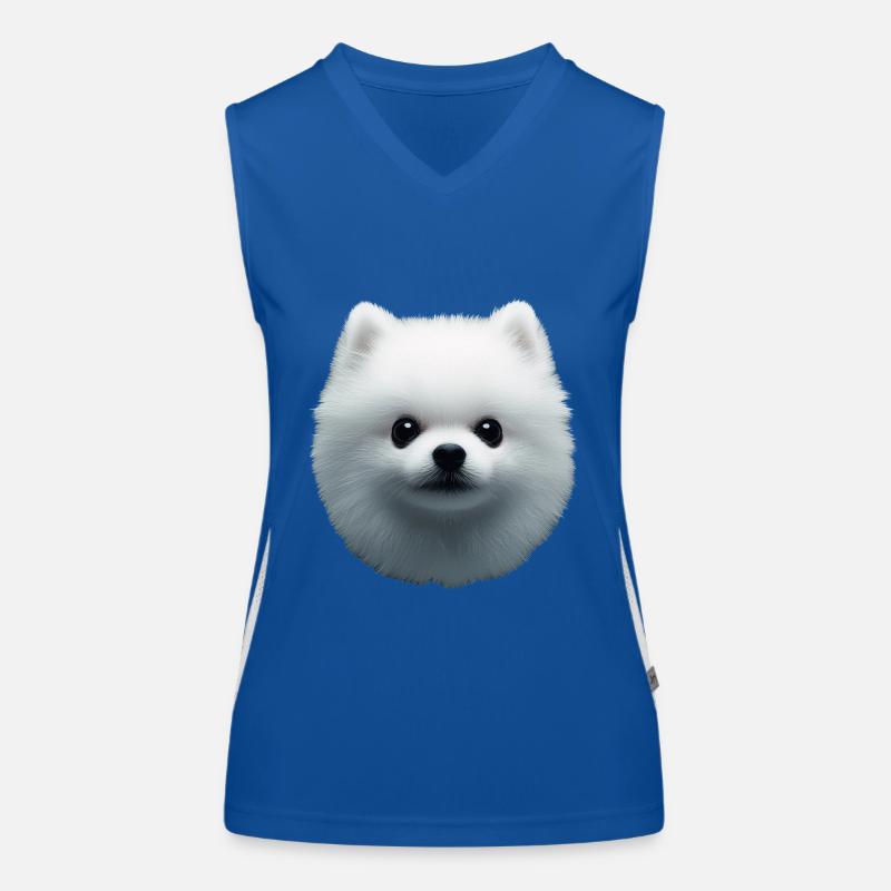 Zwergspitz Funktionelles Kontrast-Tank Top für Frauen