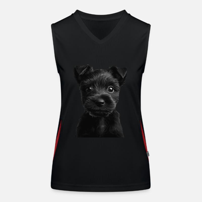Scottish Terrier Funktionelles Kontrast-Tank Top für Frauen