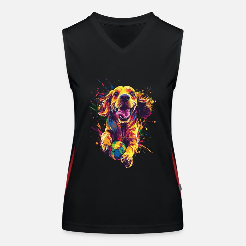 Cocker Spaniel Funktionelles Kontrast-Tank Top für Frauen