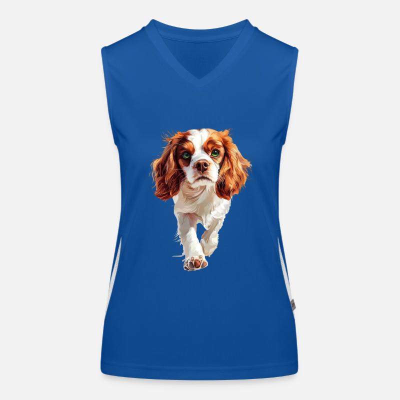 Cavalier King Charles Funktionelles Kontrast-Tank Top für Frauen