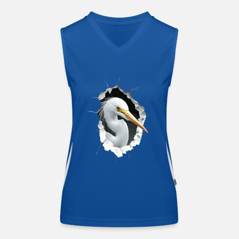 Reiher Vogel Funktionelles Kontrast-Tank Top für Frauen