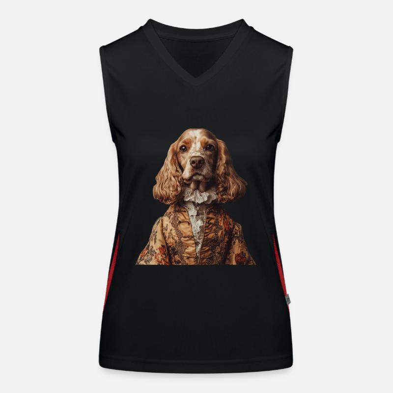Cocker Spaniel Funktionelles Kontrast-Tank Top für Frauen