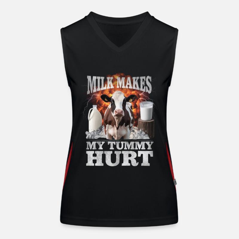 Milch Funktionelles Kontrast-Tank Top für Frauen