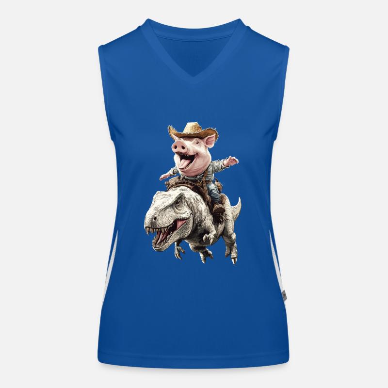 Schwein Funktionelles Kontrast-Tank Top für Frauen