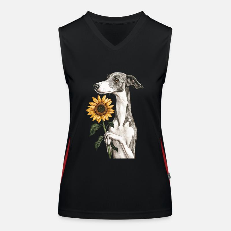 Windhund Funktionelles Kontrast-Tank Top für Frauen
