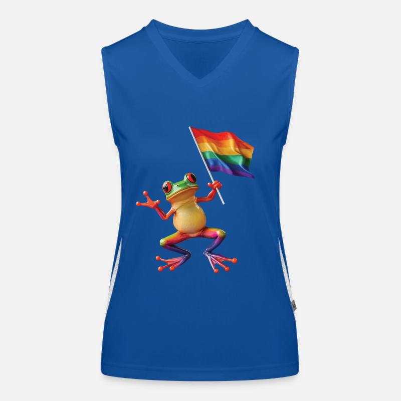 Frosch Funktionelles Kontrast-Tank Top für Frauen