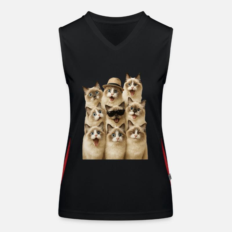 Ragdoll Funktionelles Kontrast-Tank Top für Frauen