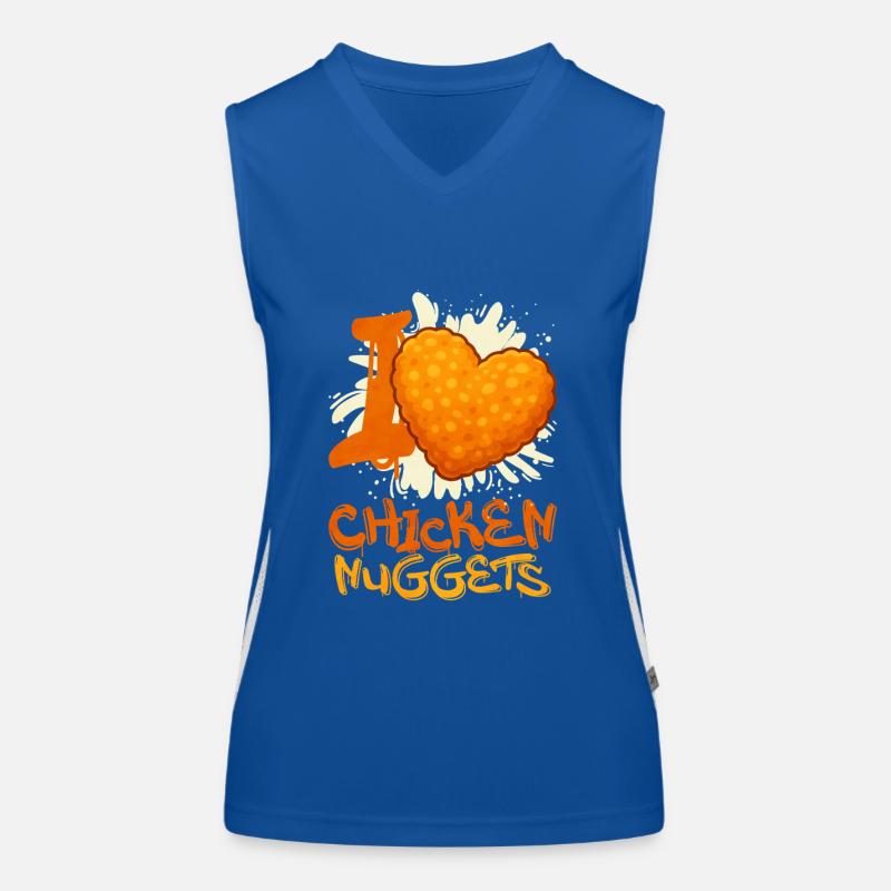 Chicken Nugget Funktionelles Kontrast-Tank Top für Frauen