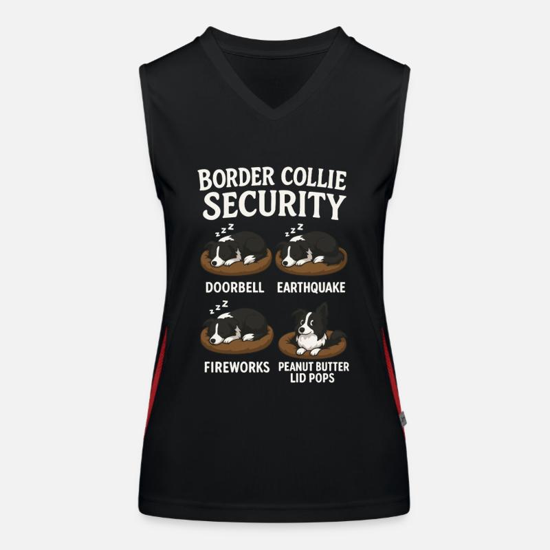 Border Collie Funktionelles Kontrast-Tank Top für Frauen
