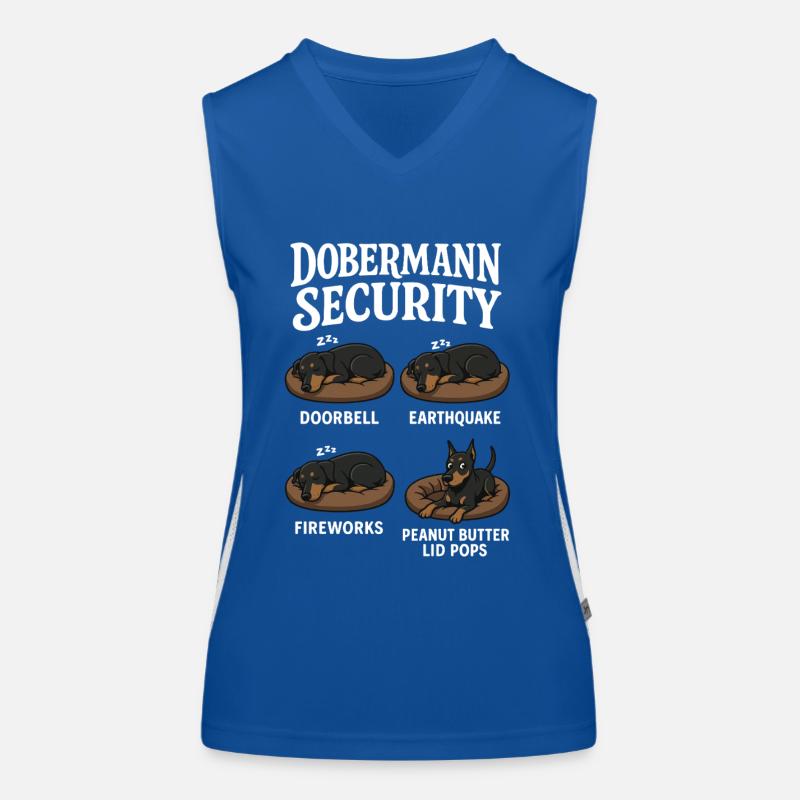 Dobermann Funktionelles Kontrast-Tank Top für Frauen