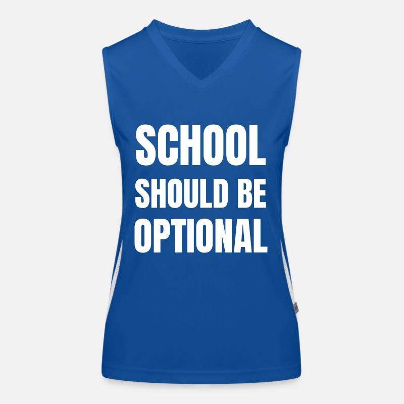L’école devrait être facultative Débardeur respirant contrasté Femme