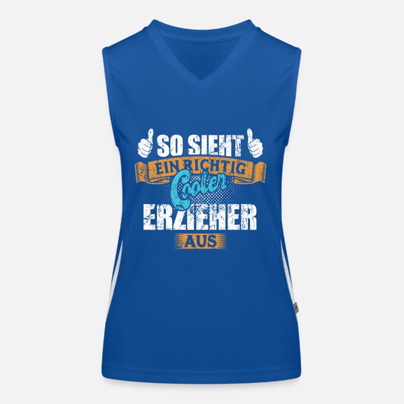 So sieht ein richtig cooler Erzieher aus Funktionelles Kontrast-Tank Top für Frauen