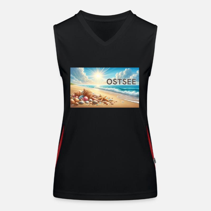 Ostsee Funktionelles Kontrast-Tank Top für Frauen
