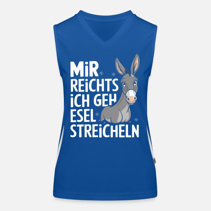Esel Eselchen Maultier Muli Funktionelles Kontrast-Tank Top für Frauen