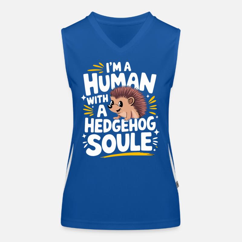 Igel Stachelig Tier Igel Funktionelles Kontrast-Tank Top für Frauen