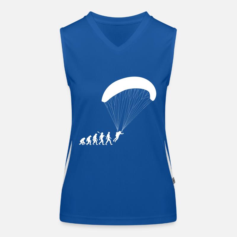 Evolution Gleitschirm Fliegen Funktionelles Kontrast-Tank Top für Frauen