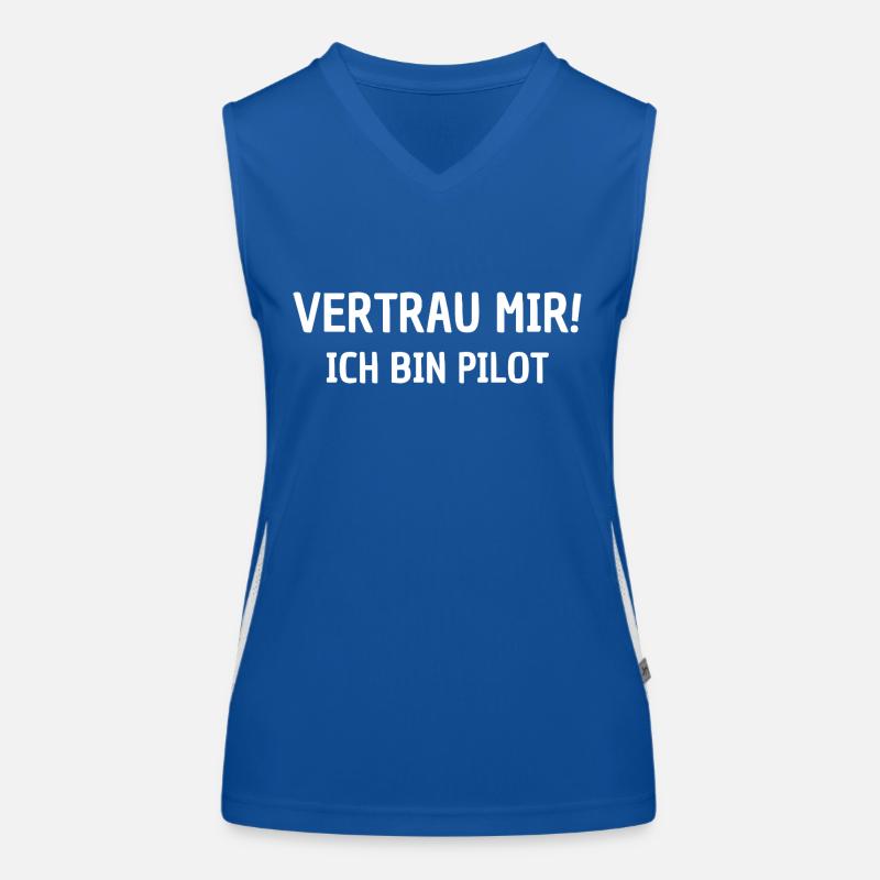 Vertrau Mir! Ich Bin Pilot Funktionelles Kontrast-Tank Top für Frauen