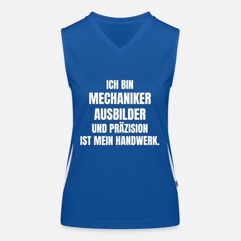Mechanic instructor. Precision is my craft. Women's Functional Contrast Tank Top