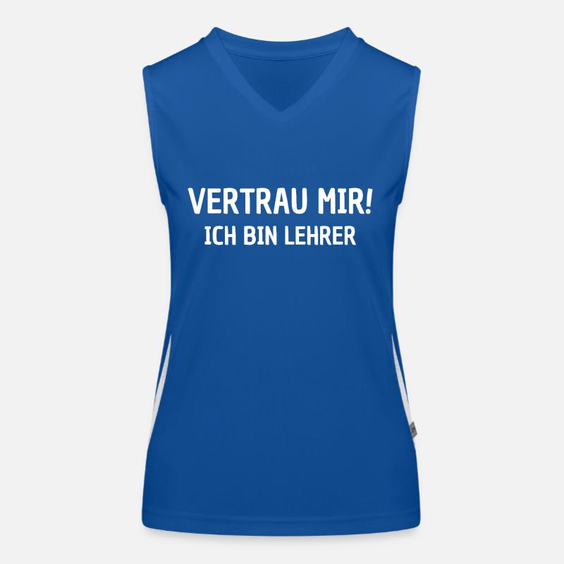 Vertrau Mir! Ich Bin Lehrer Funktionelles Kontrast-Tank Top für Frauen