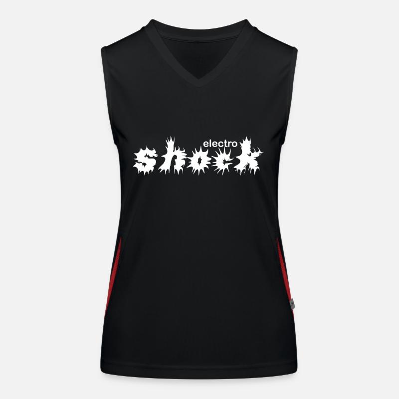 electroshock - Women's Functional Contrast Tank Top - black/red