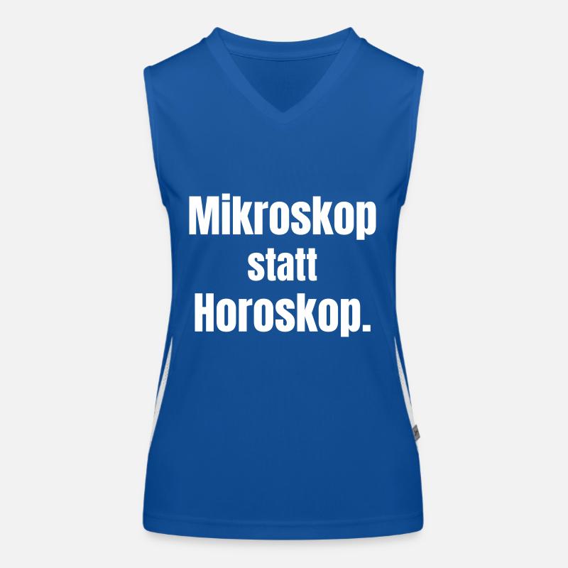 Microscope instead of horoscope Women's Functional Contrast Tank Top
