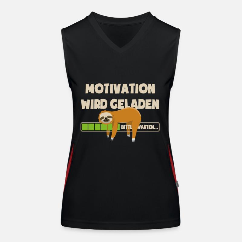 Faultier - Motivation wird geladen - bitte warten Funktionelles Kontrast-Tank Top für Frauen