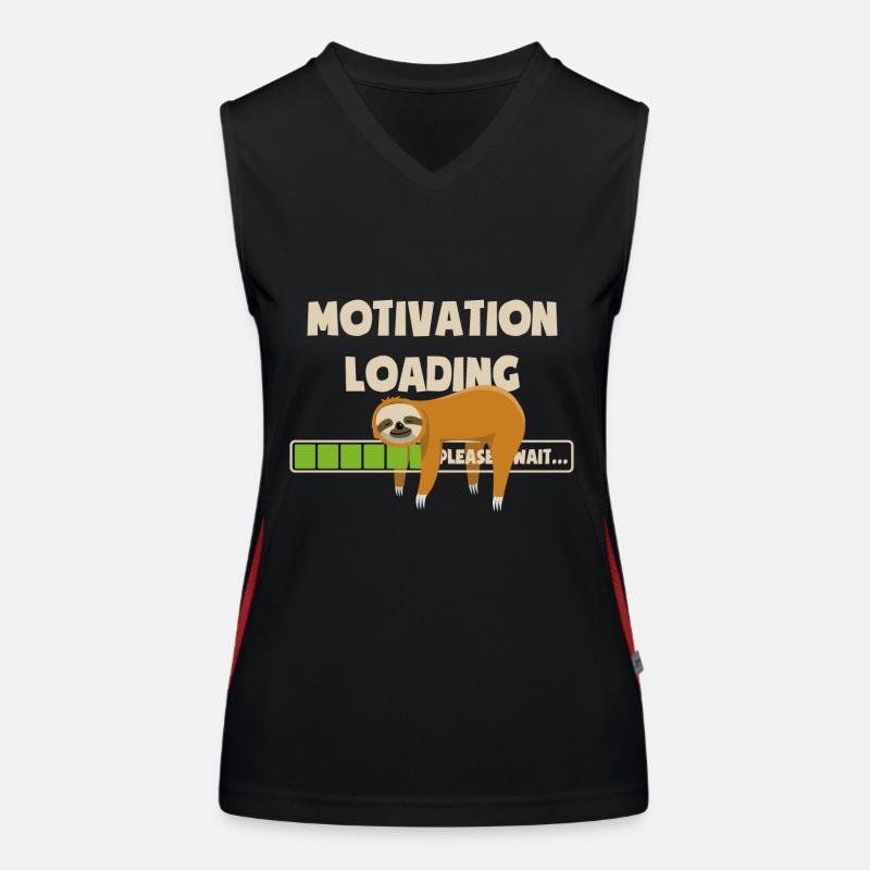 Faultier - Motivation wird geladen - bitte warten Funktionelles Kontrast-Tank Top für Frauen