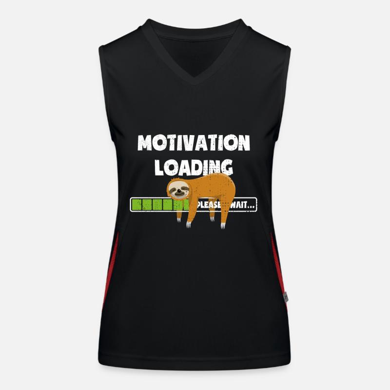 Sloth - Motivation is loading - please wait Women's Functional Contrast Tank Top