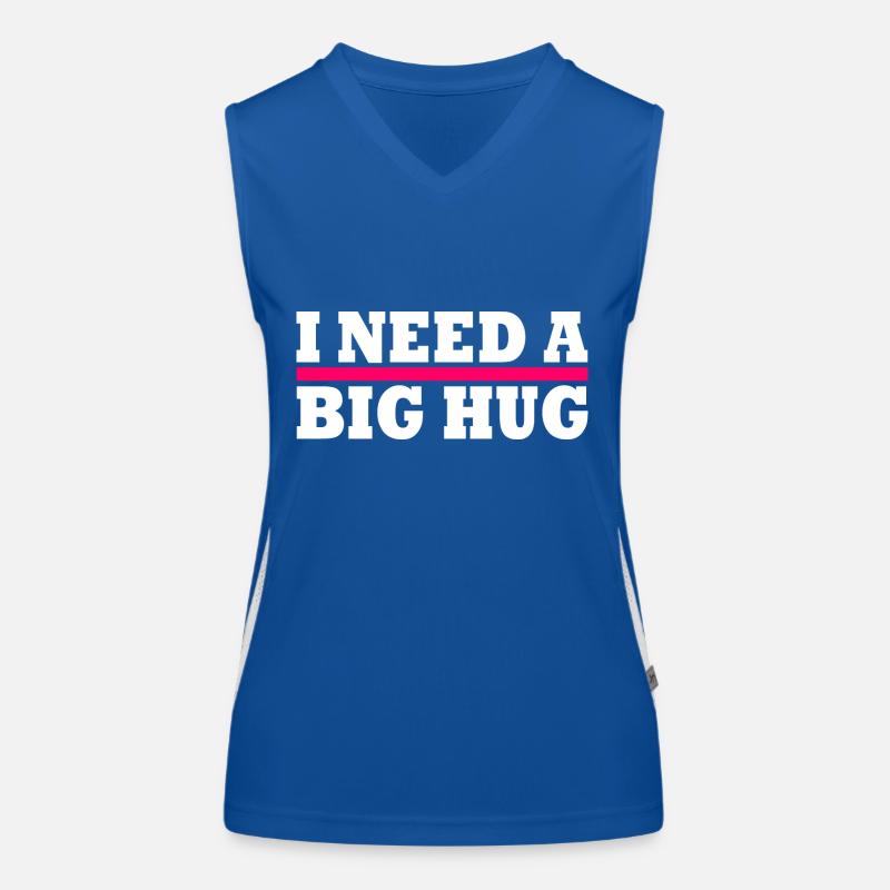 I need a big hug Funktionelles Kontrast-Tank Top für Frauen