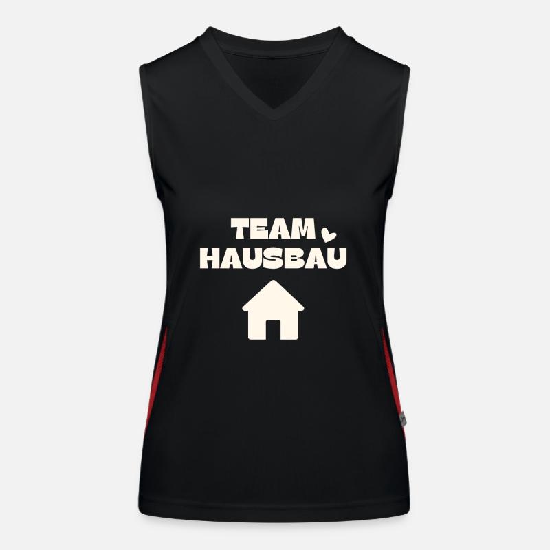 Construction de maisons d’équipe Débardeur respirant contrasté Femme