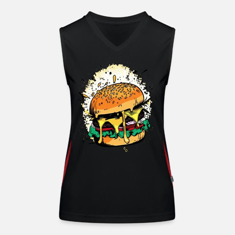 Cheeseburger Comic Burger Débardeur respirant contrasté Femme