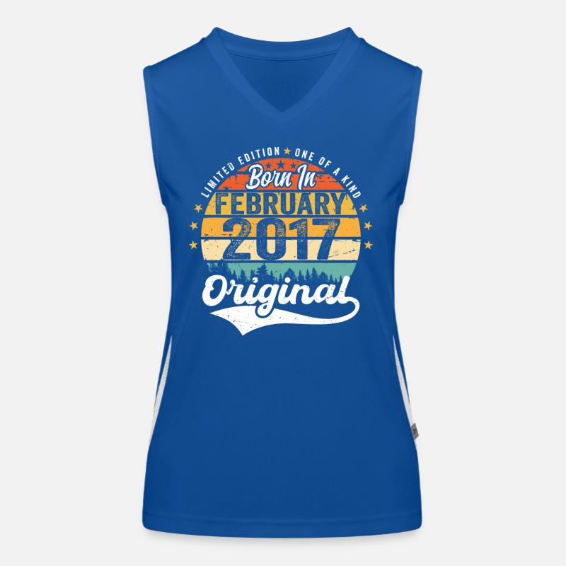 Born in February 2017 - Birthday Gift Women's Functional Contrast Tank Top