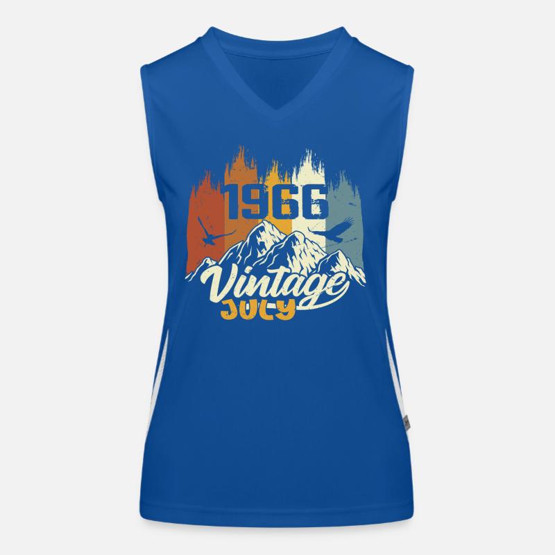 Vintage Juli 1966 Geburtstagsgeschenk Juli 1966 Funktionelles Kontrast-Tank Top für Frauen