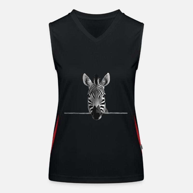 Zebra Funktionelles Kontrast-Tank Top für Frauen