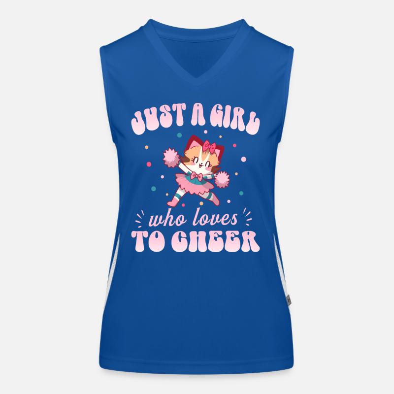 Mädchen, das gerne Cheerleader anfeuert Funktionelles Kontrast-Tank Top für Frauen