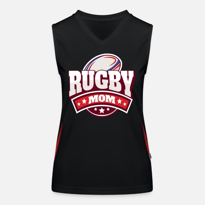 Mutter rugby fan geschenk mutter rugby unterstützer Funktionelles Kontrast-Tank Top für Frauen