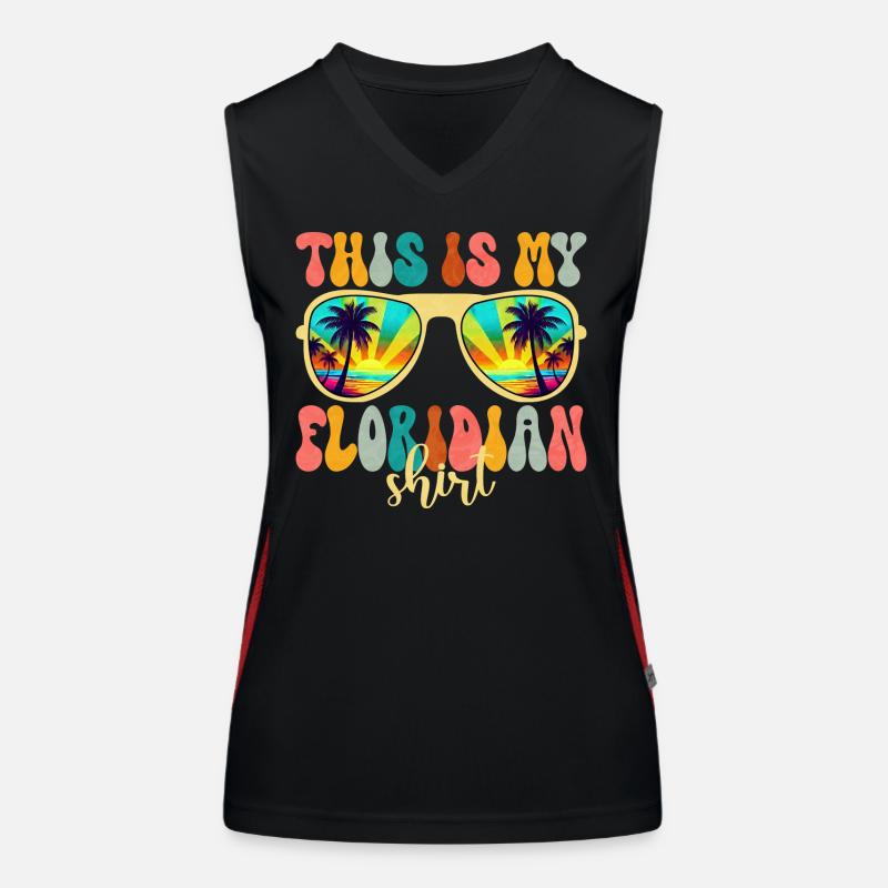 Liebt Florida Sommerferien Funktionelles Kontrast-Tank Top für Frauen