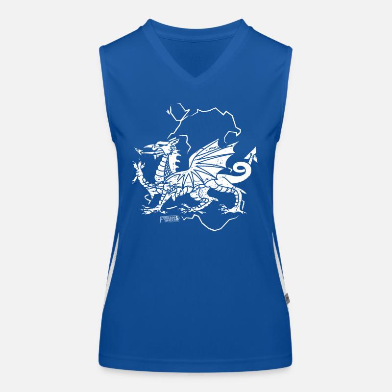 Rustikaler walisischer Drache Funktionelles Kontrast-Tank Top für Frauen