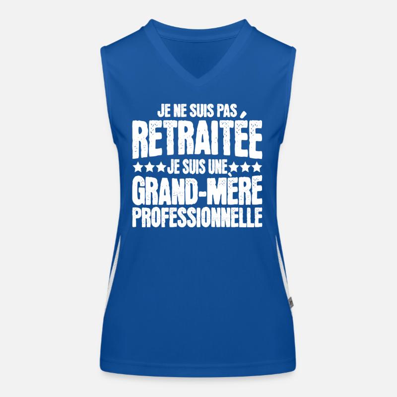 Grand-Mère Professionnelle Retraitée Mamie Débardeur respirant contrasté Femme
