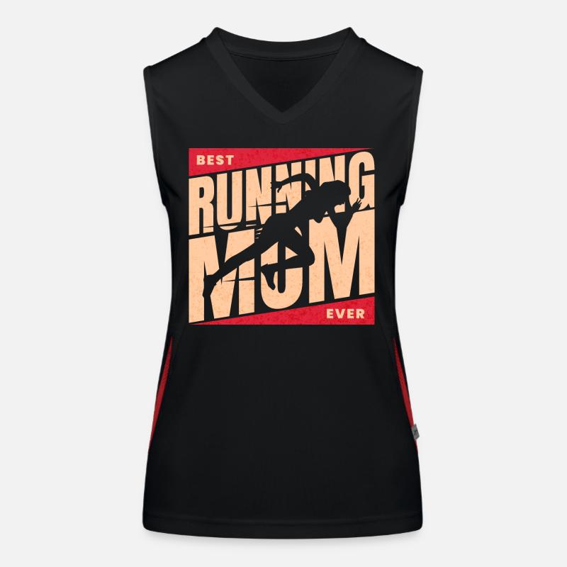 Marathon Runner Mom Best Runner Mom Women's Functional Contrast Tank Top