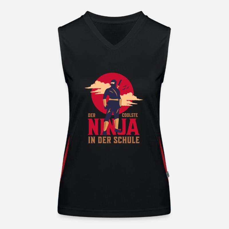 Der Coolste Ninja In Der Schule Ninja Judo Karate Funktionelles Kontrast-Tank Top für Frauen