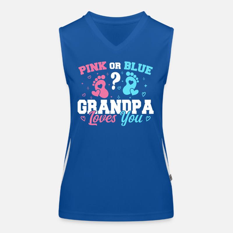 Rosa oder blauer Opa liebt dich - Opa Funktionelles Kontrast-Tank Top für Frauen