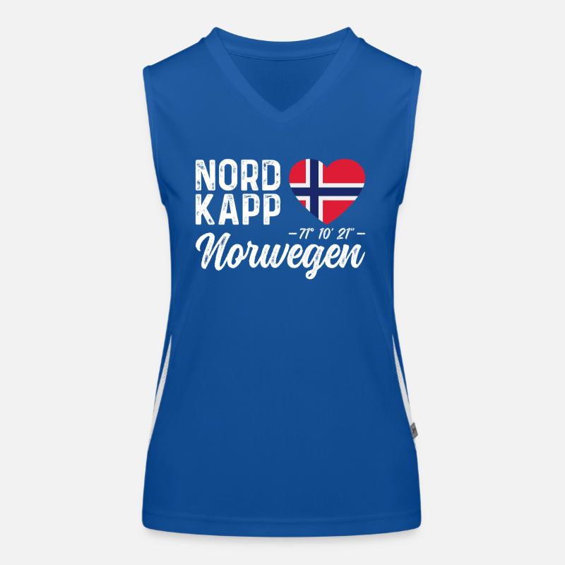 Norway Norway Coordinates Norway flag North Cape Women's Functional Contrast Tank Top